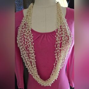 Beautiful handcrafted multi strand and chain necklace
